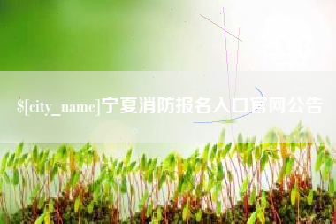 燕郊宁夏消防报名入口官网公告