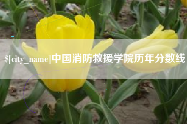 燕郊中国消防救援学院历年分数线