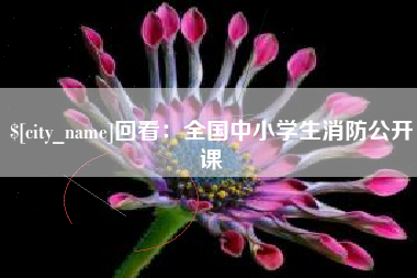 燕郊回看：全国中小学生消防公开课