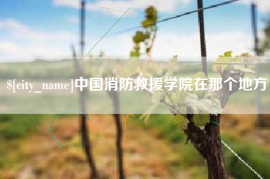 燕郊中国消防救援学院在那个地方