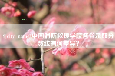 燕郊中国消防救援学院各省录取分数线有何差异？