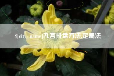 燕郊九宫排盘方法,定局法