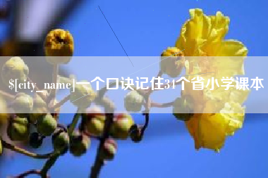 燕郊一个口诀记住34个省小学课本