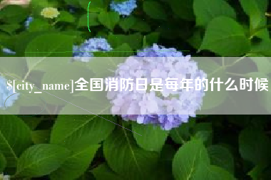 燕郊全国消防日是每年的什么时候