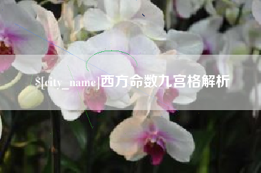 燕郊西方命数九宫格解析