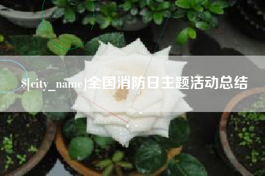 燕郊全国消防日主题活动总结