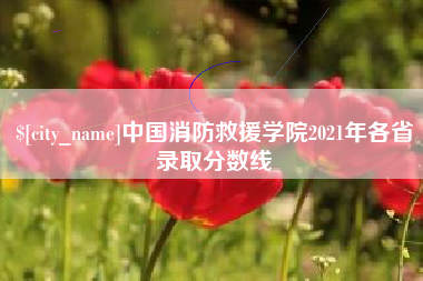 燕郊中国消防救援学院2021年各省录取分数线