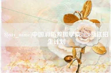 燕郊中国消防救援学院2020浙江招生计划