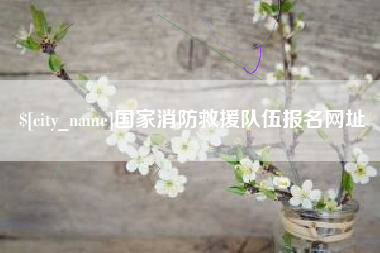 燕郊国家消防救援队伍报名网址