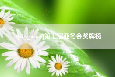 燕郊第七届亚冬会奖牌榜
