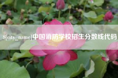 燕郊中国消防学校招生分数线代码