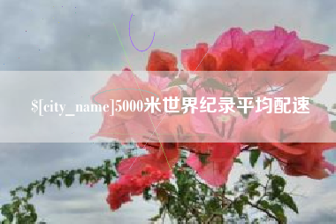 燕郊5000米世界纪录平均配速