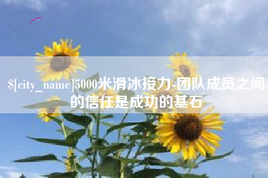 燕郊5000米滑冰接力-团队成员之间的信任是成功的基石