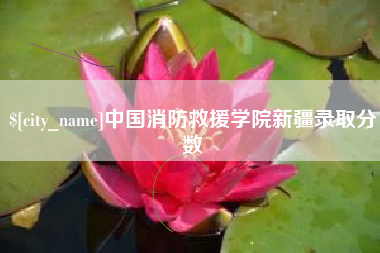 燕郊中国消防救援学院新疆录取分数