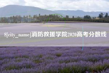 燕郊消防救援学院2020高考分数线