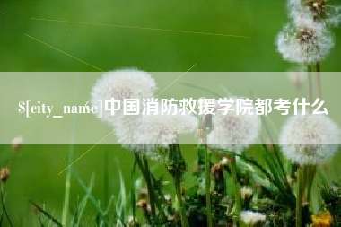燕郊中国消防救援学院都考什么