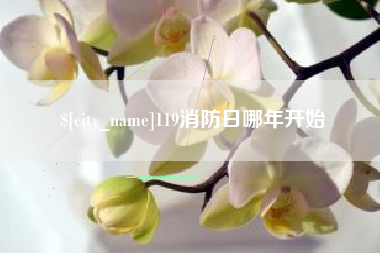 燕郊119消防日哪年开始