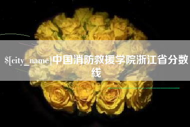 燕郊中国消防救援学院浙江省分数线