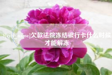 燕郊欠款法院冻结银行卡什么时候才能解冻