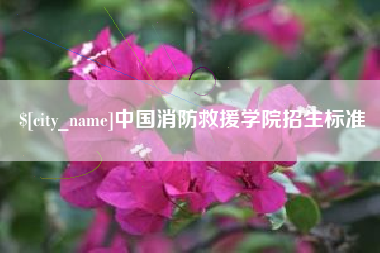 燕郊中国消防救援学院招生标准