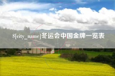 燕郊冬运会中国金牌一览表