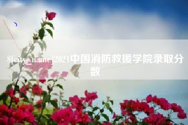 燕郊2021中国消防救援学院录取分数