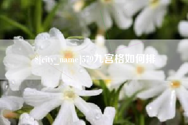燕郊579九宫格如何排